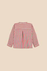 Red stripes polo shirt