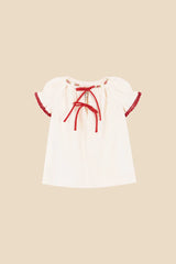 Red Stripes Blouse and Bloomer Set | Red Stripes