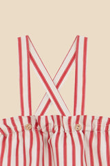 Red stripes straps bloomer