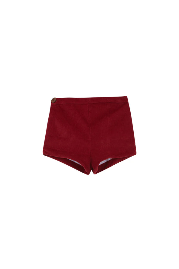 Burgundy Corduroy Short Pants Kids