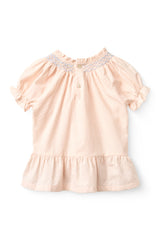Blouse with Smock with Emb | Dusty Rose Comb
