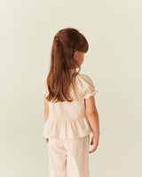 Blouse with Smock with Emb | Dusty Rose Comb