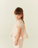 Blouse with Smock with Emb | Dusty Rose Comb