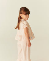 Blouse with Smock with Emb | Dusty Rose Comb