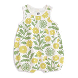 Bubble Romper | Dandelions Green & Yellow