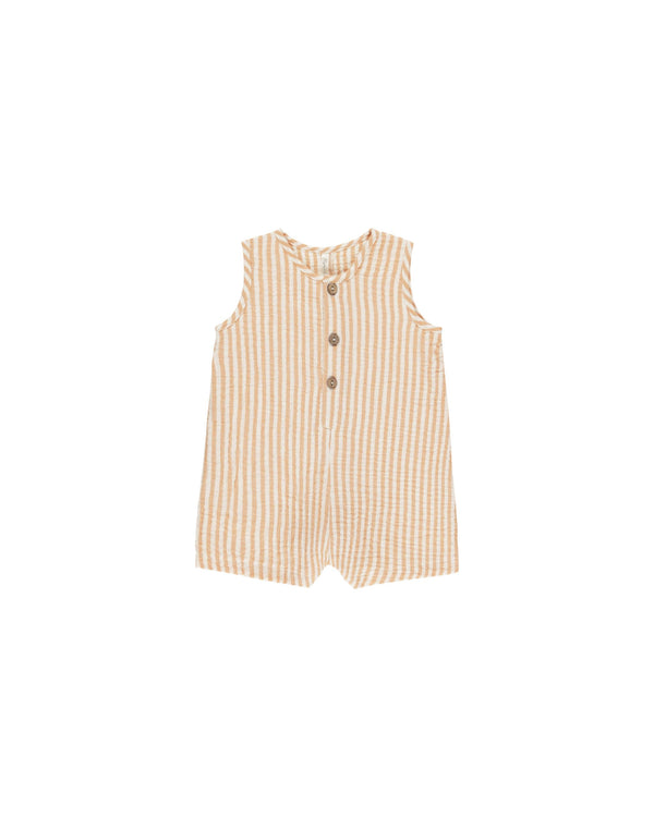 Maverick Romper | Grapefruit Stripe