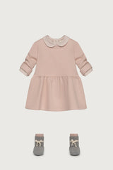Baby Dress with Snaps | Faded Pink