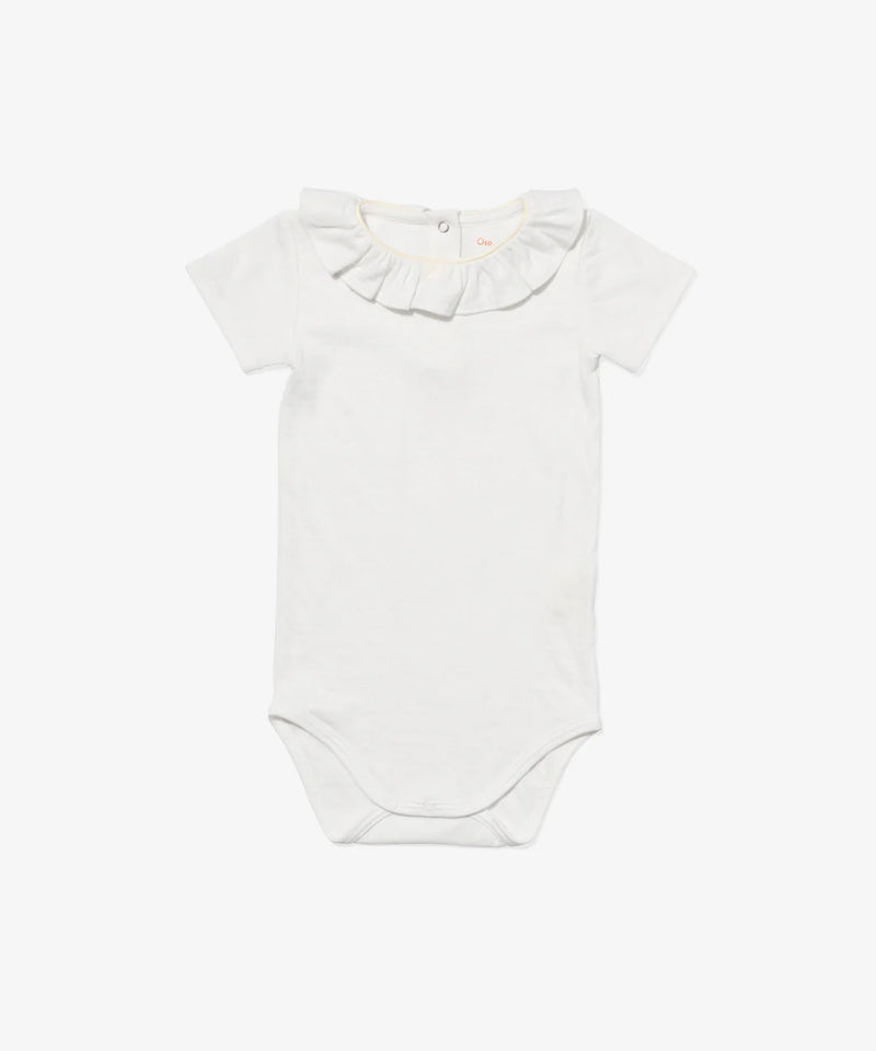 Belle Ruffle One-Piece | Vanilla Piping | Marigold Modern Kids