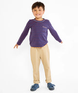 Bowie Pant | Khaki with Navy Ties
