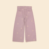 Casey 70's All-Over Embroidered Jean | Lilac