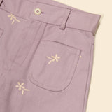 Casey 70's All-Over Embroidered Jean | Lilac