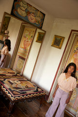 Casey 70's All-Over Embroidered Jean | Lilac