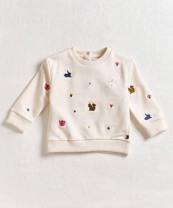 Embroidered Sweatshirt | Gardenia