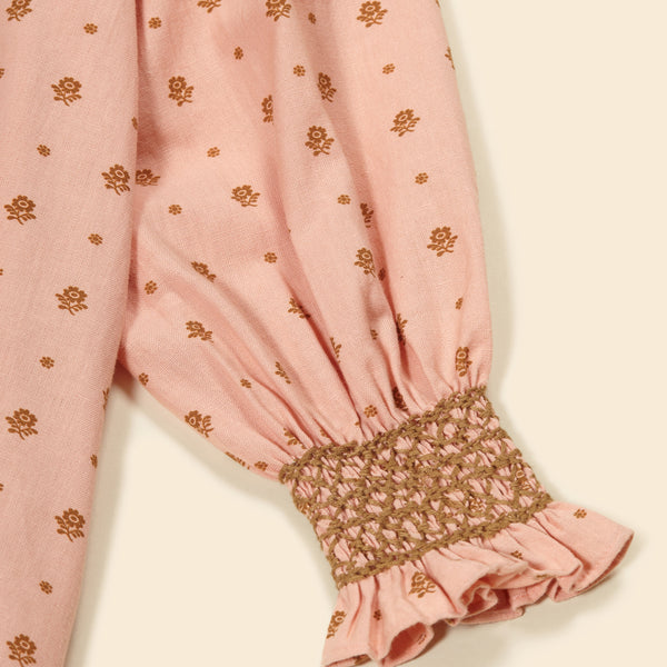 Cece Smock Dress | Meadow Calico Ribbon