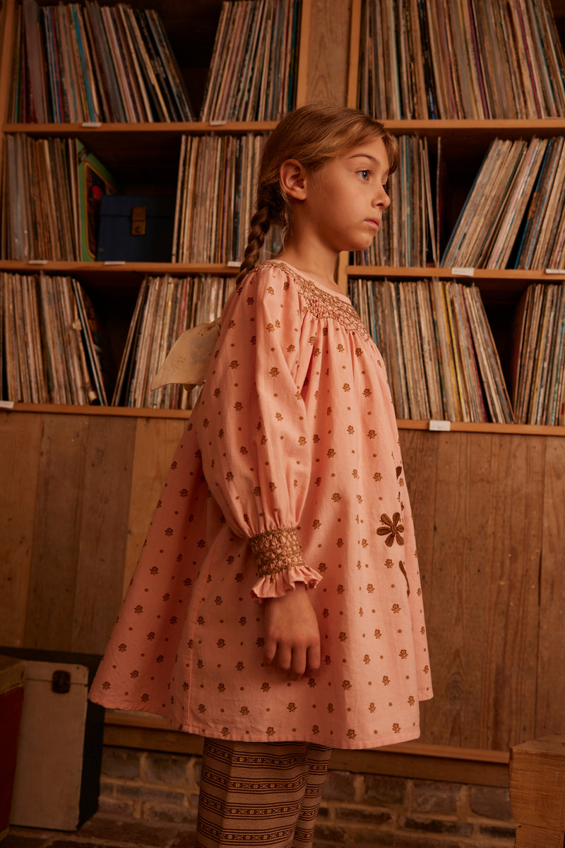 Cece Smock Dress | Meadow Calico Ribbon
