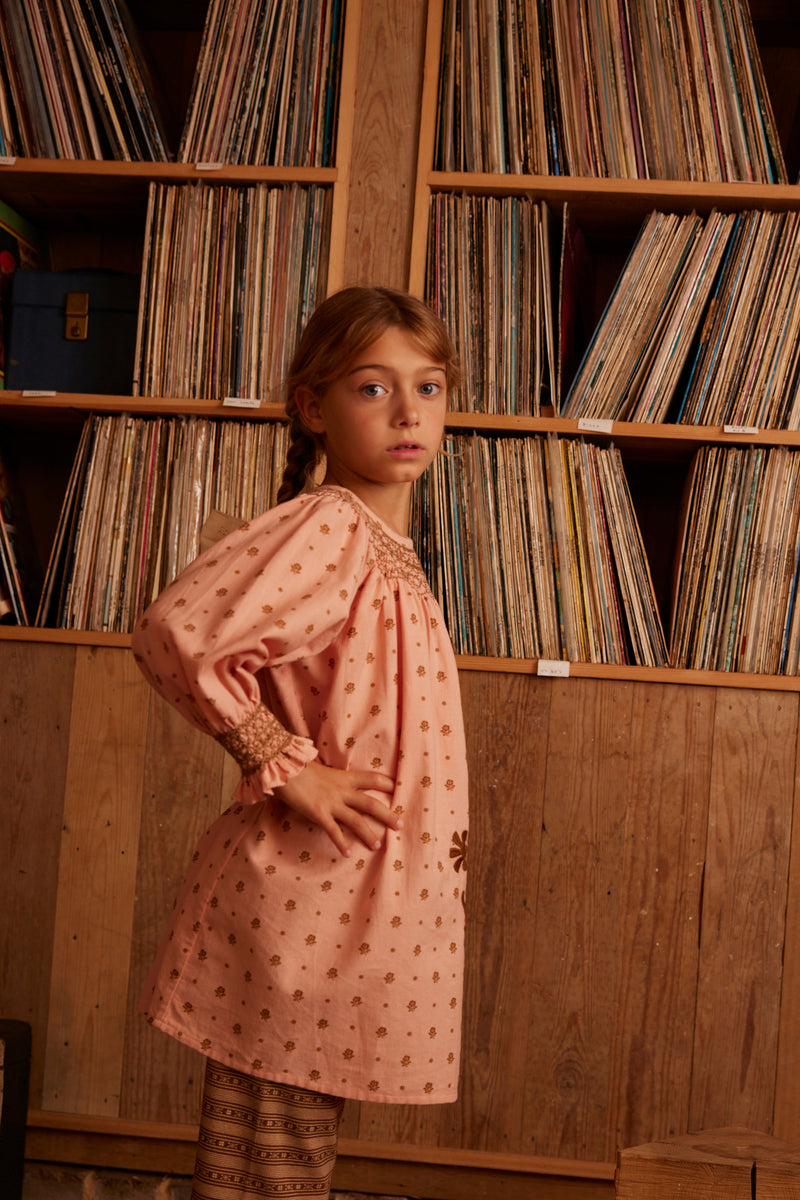 Cece Smock Dress | Meadow Calico Ribbon