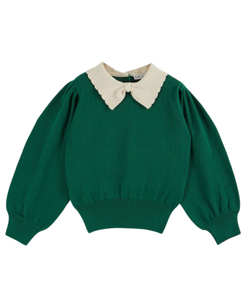 Pullover Col Pierrot | Vert