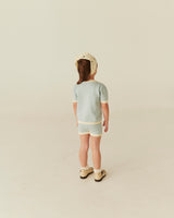 Check Jacquard Shorts | Dusty Blue Check