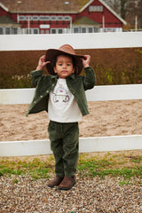 Corduroy Drawstring Pant | Dark Green