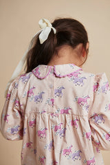 Unicorn Collared Blouse | Rose & Purple Unicorn