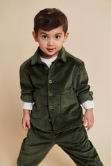 Corduroy Drawstring Pant | Dark Green
