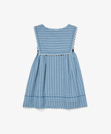 Clairette Dress | Navy Ladder Stripe