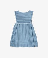 Clairette Dress | Navy Ladder Stripe
