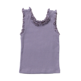 Joy Ruffle Rib Tank | Purple