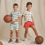 Scout Henley | Green and Blue Stripe