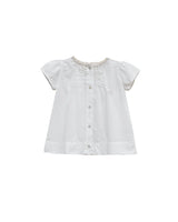 Lace Neck Dress | White