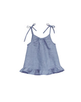 Woven Ruffle Top | Chambray