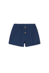 Baby Dale Shorts | Navy Soft Gauze Cotton