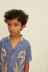 Donny Embroidered Shirt | Azul