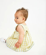 Daisy Baby Dress | Yellow Picnic Check