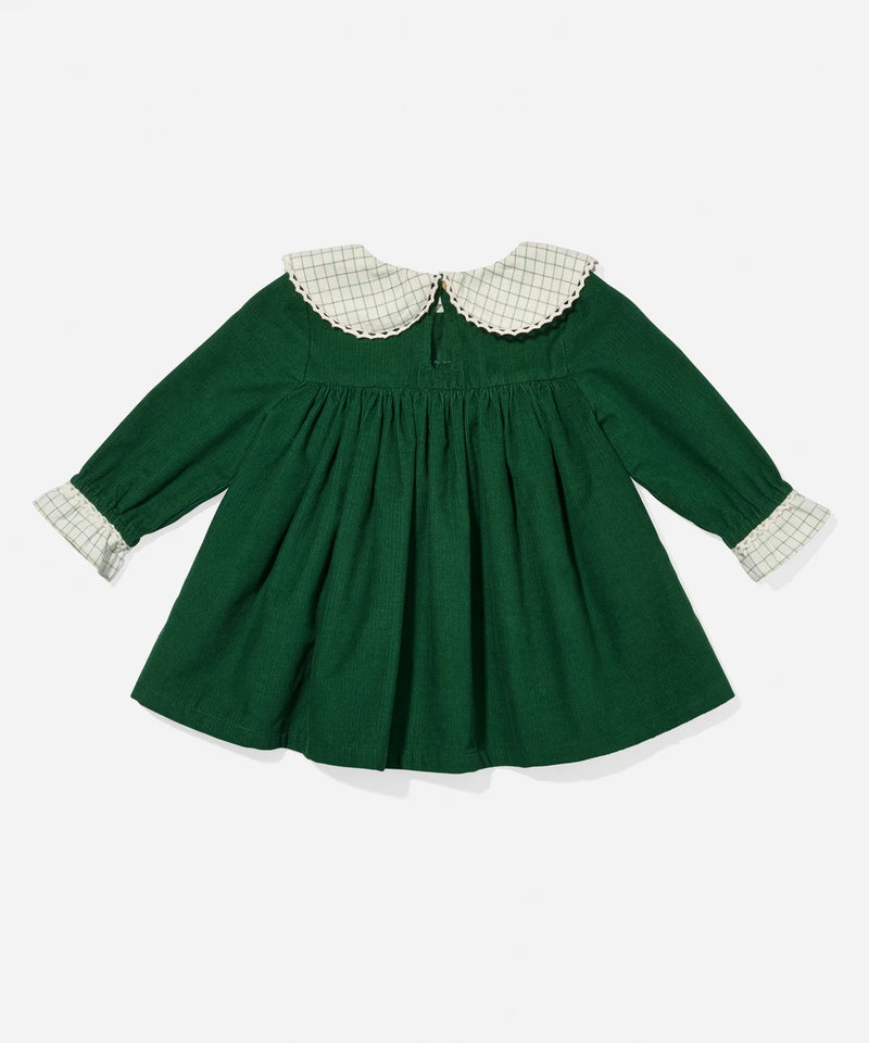 Delphina Baby Dress | Forest Corduroy