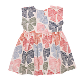 Girls Adaline Dress | Multi Striped Bows