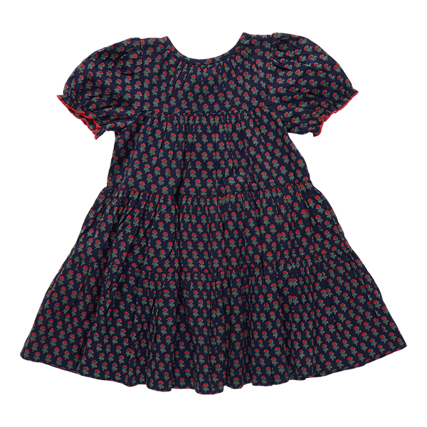 Girls Elizabeth Dress | Navy Carnation