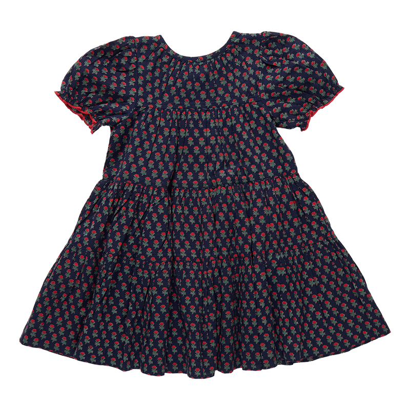 Girls Elizabeth Dress | Navy Carnation