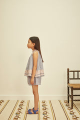 Emeline Short Set | Blue-lilac/Lilac