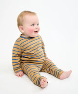 Edward Baby Long Sleeve T-Shirt | Camel Fine Stripe