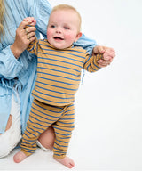 Edward Baby Long Sleeve T-Shirt | Camel Fine Stripe