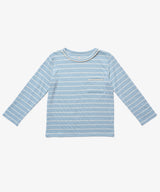 Edward Long Sleeve T-Shirt | Dusty Blue Stripe