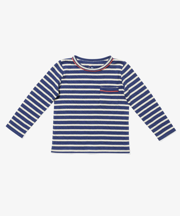 Edward Long Sleeve T-Shirt | Marine Stripe