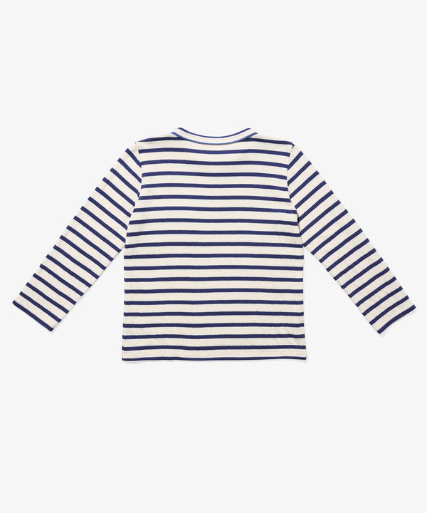 Edward Long Sleeve T-Shirt | Navy Stripe