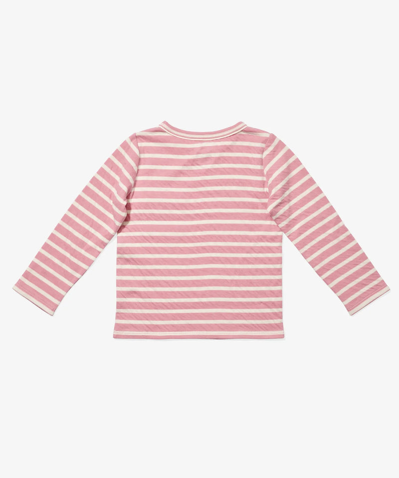 Edward Long Sleeve T-Shirt | Rose Stripe