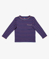 Edward T-Shirt | Navy Fine Stripe