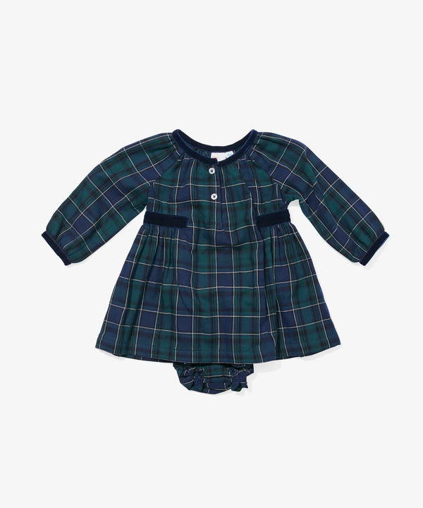 Elizabeth Baby Dress | Green Plaid