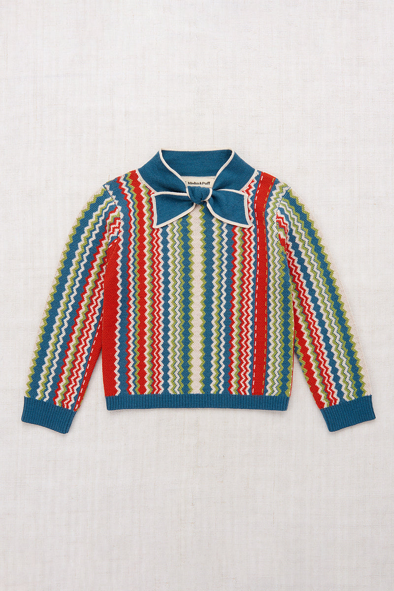 Elsa Sweater | Atlantic Zigzag Jacquard