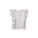 Angel Tee | Flower Dress Print - Azul
