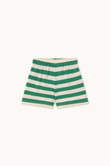 Stripes Short | Dark Emerald / Light Cream